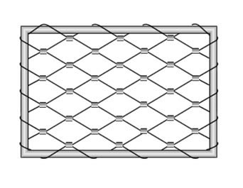 A plan of rectangular stainless steel mesh balustrade