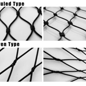 Black Oxide Coated Stainless Steel Netting Mesh , Wire Cable Netting Anti Weather