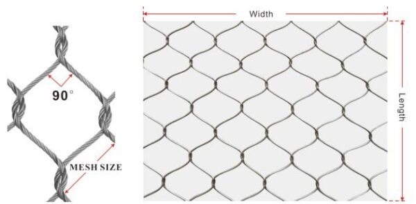 Stainless steel cable inter-woven mesh