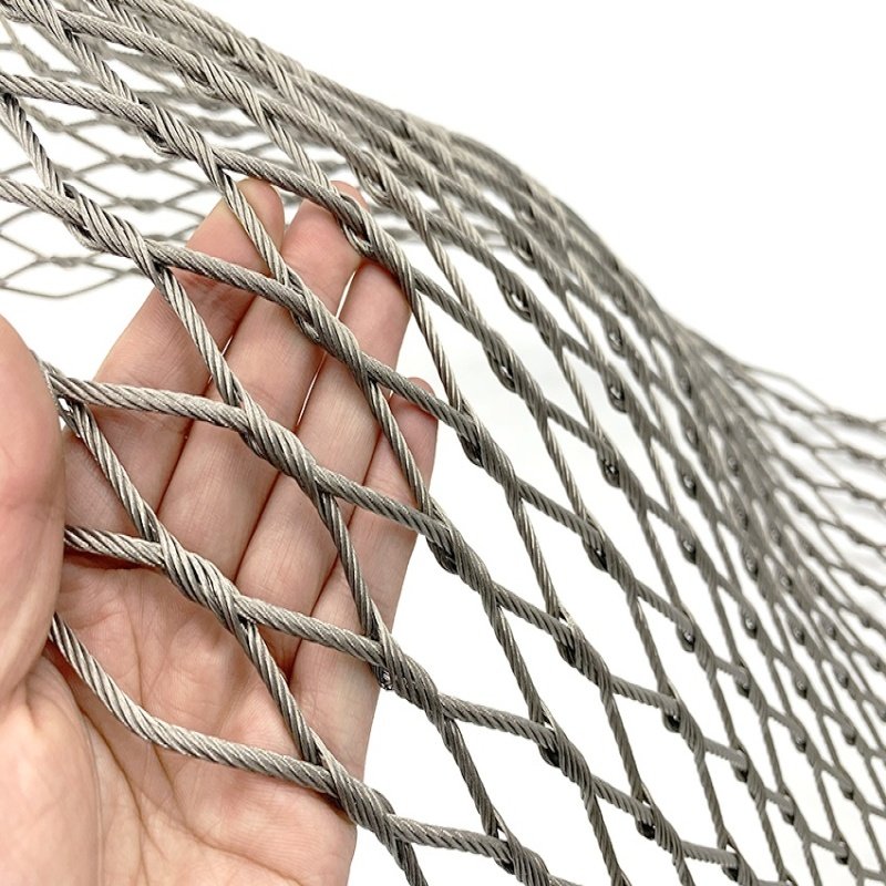 wholesale stainless steel ferruled rope mesh